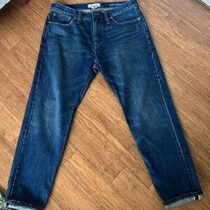 Madewell mens relaxed tapered jeans 33x30